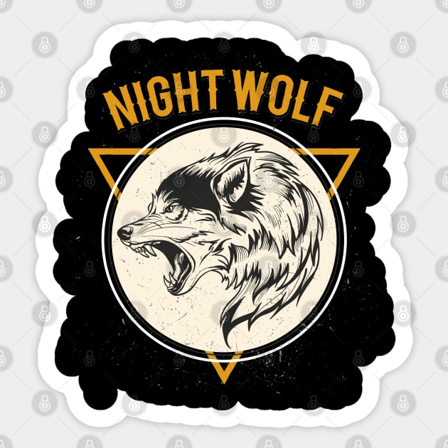 night wolf Sticker by PG